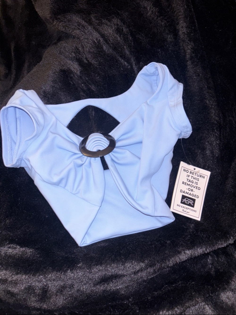 Sleek Light Blue Ring-Front Women's Camisole